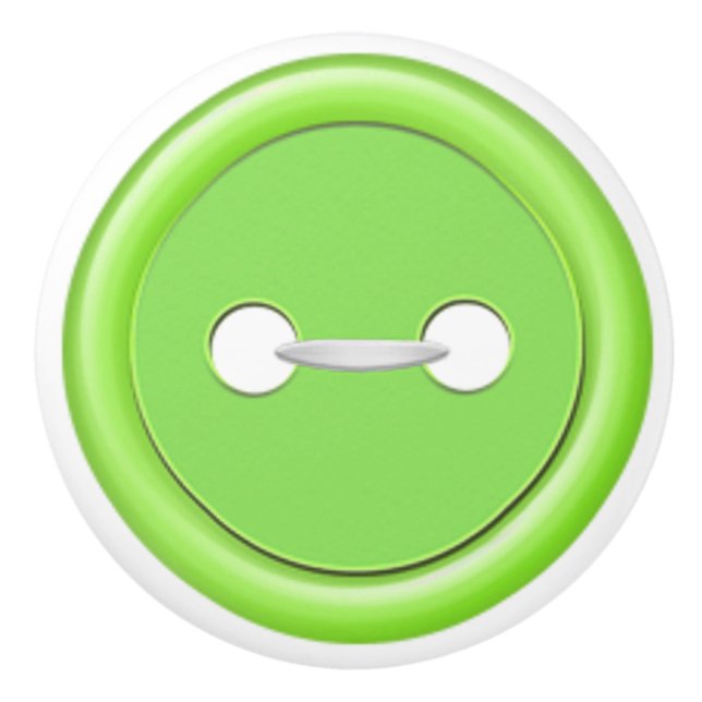 Green Button Drawer Pull (Front)