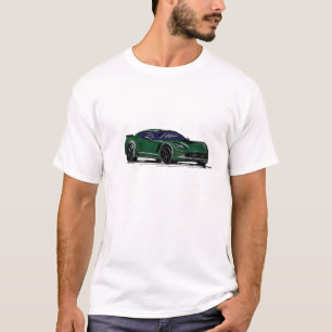 Green C7 Sports Car Hand Drawn T-Shirt