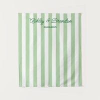Green Cabana Stripe Personalised Wedding