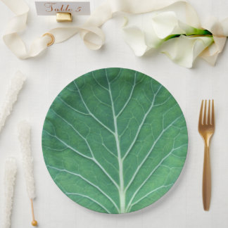 Green Cabbage Leaf 0933 Paper Plate