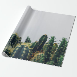 GREEN CACTI WRAPPING PAPER