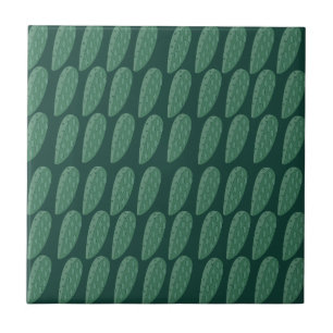 Green Cactus Ceramic Tile