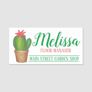 Green Cactus Houseplant Garden Centre Potted Plant Name Tag