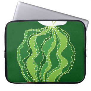 Green cactus: natural abstract motif. laptop sleeve