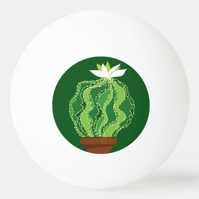 Green cactus: natural abstract motif. ping pong ball (Front)