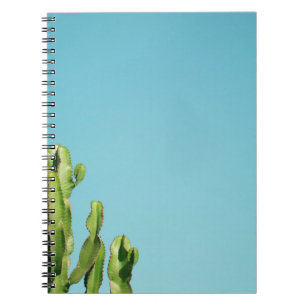 Green cactus plant notebook