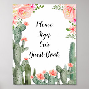 Green Cactus Please Sign our Guest Book.