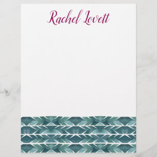 Green Cactus Texture Letterhead