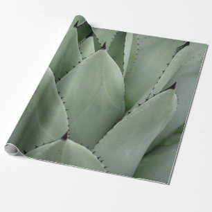 Green cactus wrapping paper