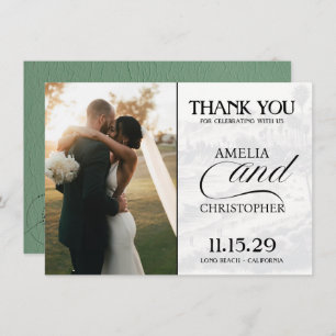 Green California Passport Thank You Card