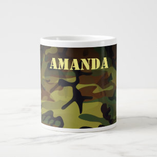 Green Cammo Large Coffee Mug