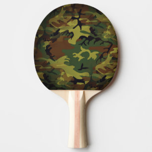 Green Cammo Ping Pong Paddle