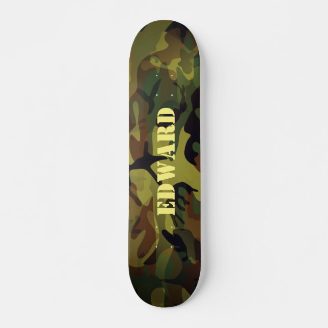 Green Cammo Skateboard (Front)