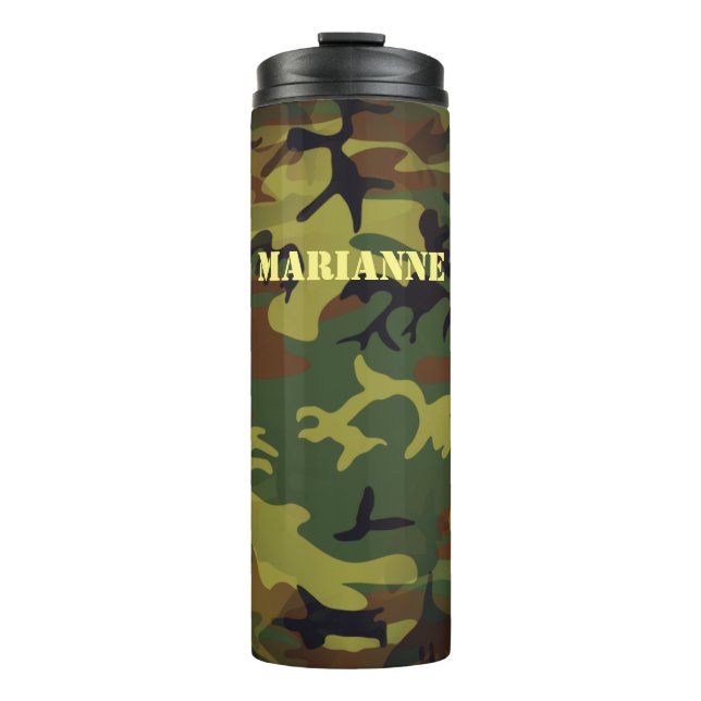 Green Cammo Thermal Tumbler (Front)