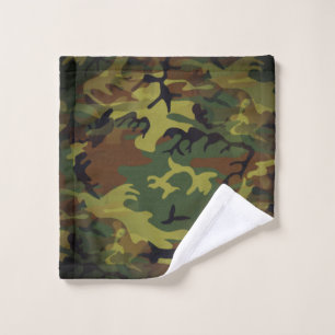 Green Cammo Wash Cloth