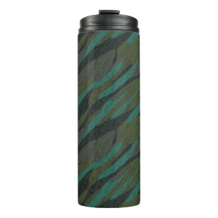 Green Camo Abstract Thermal Tumbler