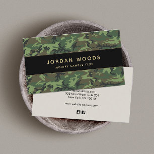Green Camo / Camoflauge Pattern  Business Card