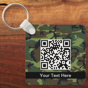 Green Camo, Camouflage, Military, Army Key Ring