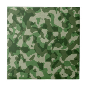 Green Camo Ceramic Tile