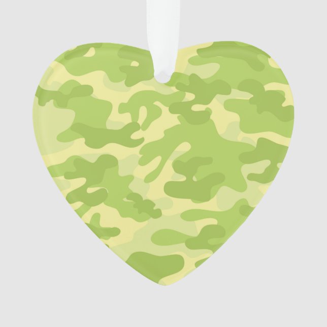 Green Camo Design Ornament (Front)
