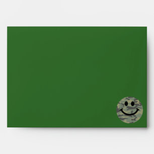 Green Camo Face Envelope