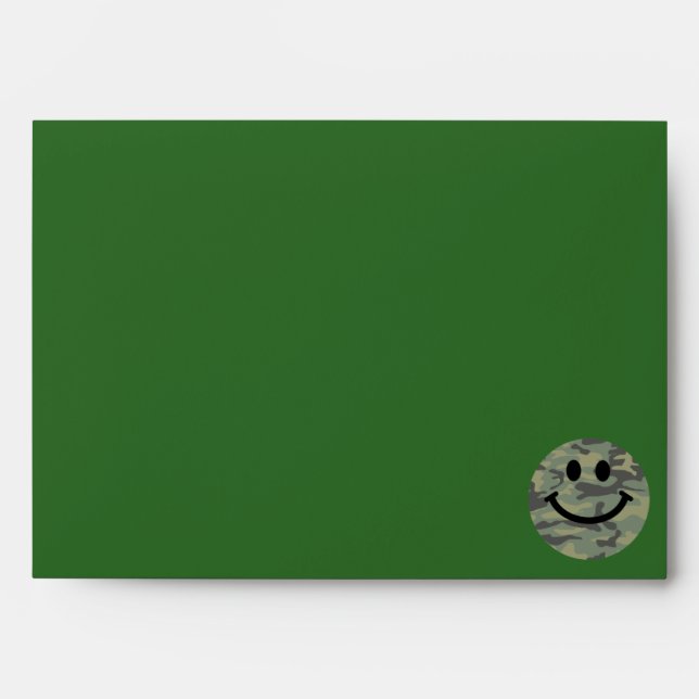 Green Camo Face Envelope (Front)