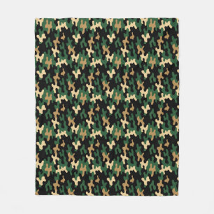 Green Camo Fleece Blanket