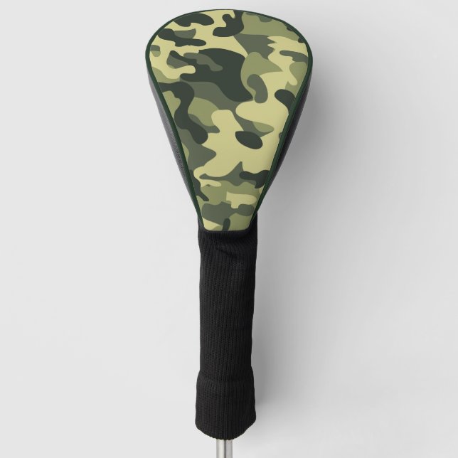 Green Camo Golf Head Cover (Front)