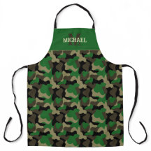 Green Camo Grill Style Monogram