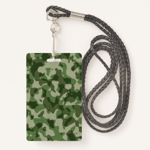 Green Camo ID Badge