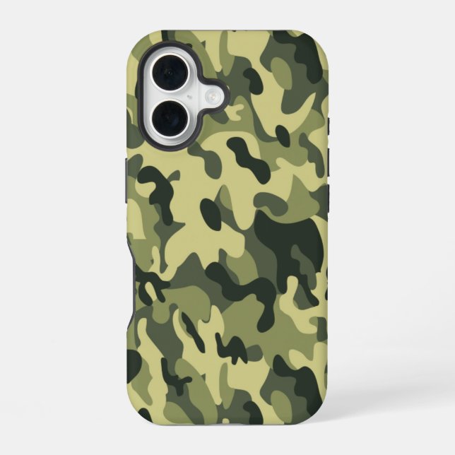 Green Camo iPhone 16 Case (Back)