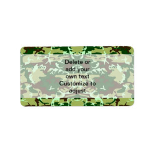 Green camo label