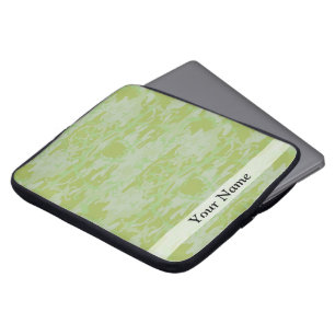 Green camo laptop sleeve
