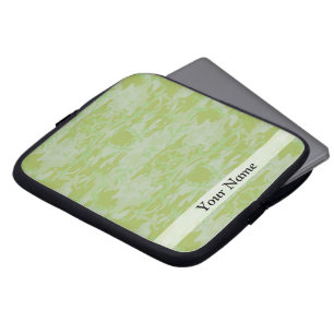Green camo laptop sleeve