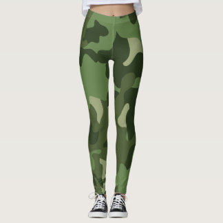 Green Camo Leggings