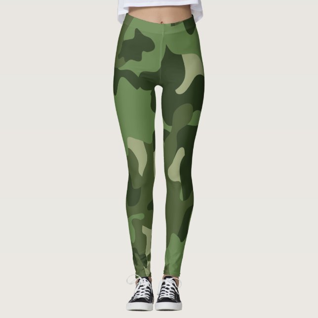 Green Camo  Leggings (Front)