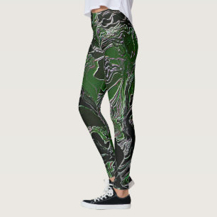 Green Camo Leggings