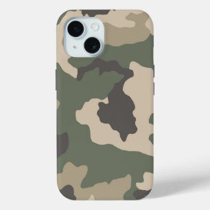 Green Camo Pattern iPhone 15 Case
