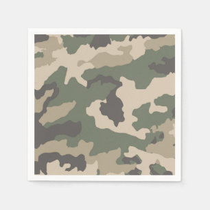Green Camo Pattern Napkin