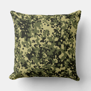 Green Camo Pattern Pillow