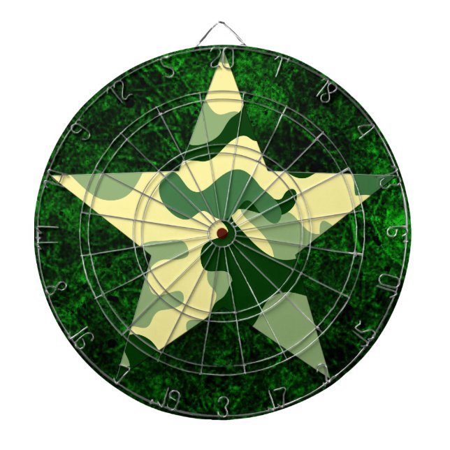 Green Camo Star Dartboard (Front)