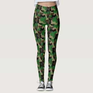 Green Camo Street Style Leggings