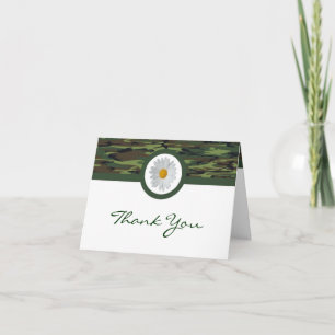 Green Camo Thank You Card