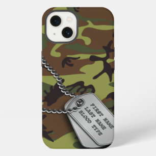 Green Camo w/ Dog Tags iPhone Case