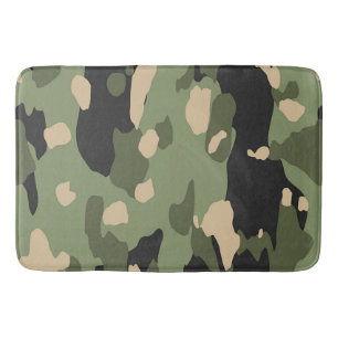 Green Camou Bath Mat