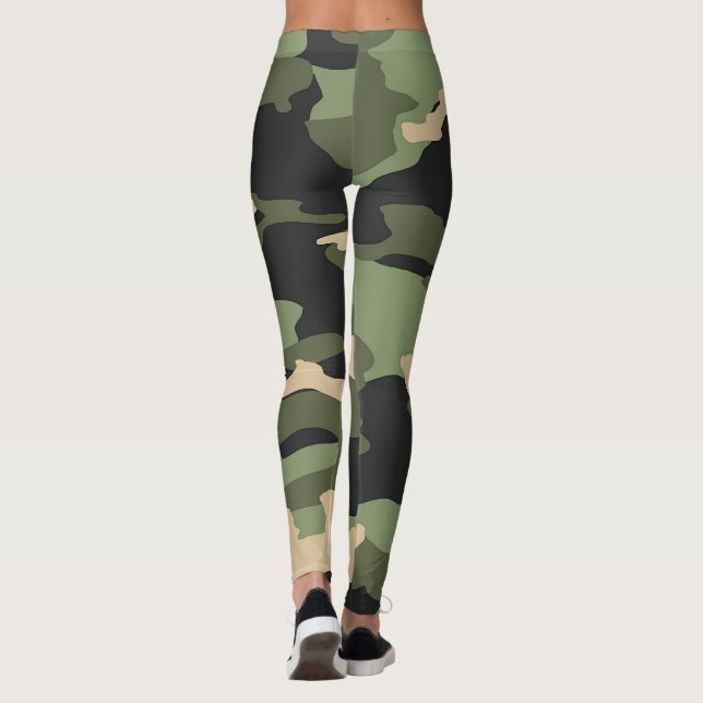 Green Camou Leggings (Back)