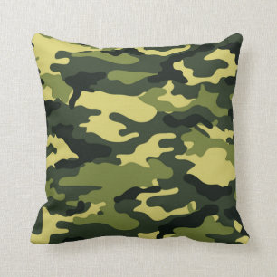 Green camouflage American MoJo Pillow