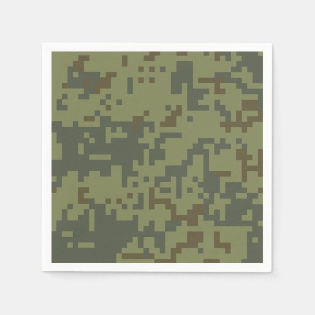 Green Camouflage Army pattern Napkin (Front)