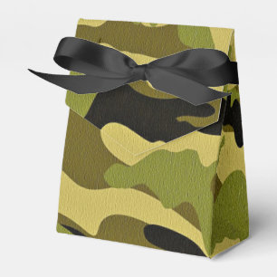 Green camouflage army texture favour box