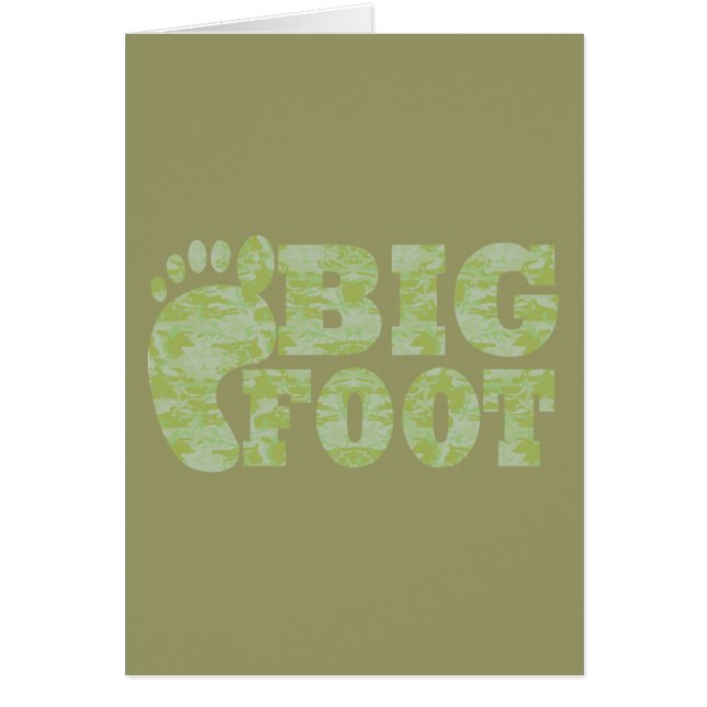 Green camouflage Bigfoot text (Front)
